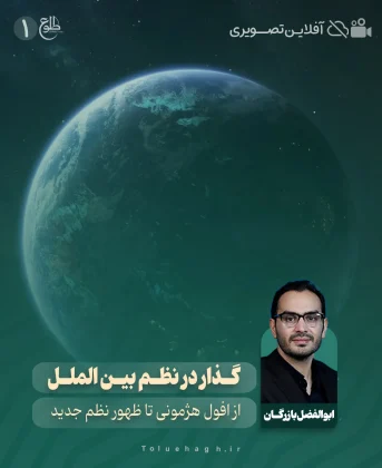 گذار در نظم بین الملل گذار در نظم بین الملل ابوالفضل بازرگان